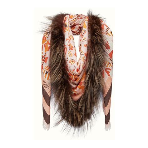 fendi schal a touch of fur|Women's Touch Of Fur Shawl .